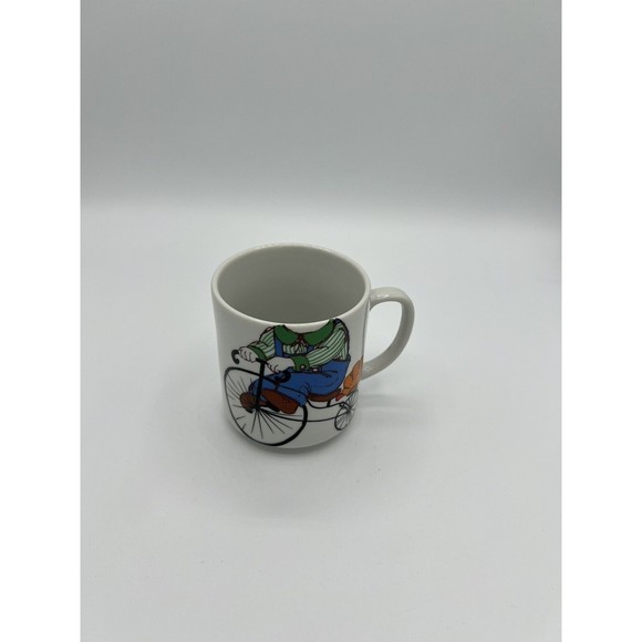Vintage 3pc Stackable Mug, Bowl, Cup - Boy On Bike - Made In Japan For Kmart - Picture 5 of 10